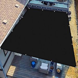Sunblock schaduwdoek 3 x 5 m Rechthoekig Bescherming zonwering UV Rechthoekig Schaduwnet Accepteer maatwerk voor Tuin Patio Gazon Zwembad, Zwart