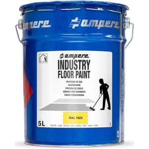 Traffic industry floor paint markeerverf, geel 5 liter
