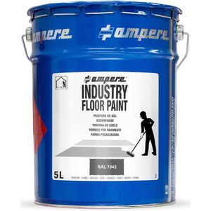 Traffic industry floor paint markeerverf, grijs 5 liter