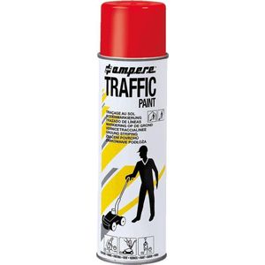 Ampere Traffic paint markeerverf, rood, 500 ml