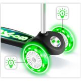 Skids Control Flashing 3-wiel Kinderstep Voetrem Groen/zwart