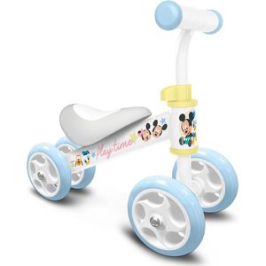 Disney Play Time Mickey Loopfiets met 4 wielen Junior Wit/Lichtblauw