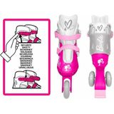 Mattel Barbie 2-in-1 Skates Hardboot Verstelbaar Roze/wit Maat 27-30