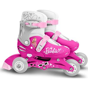 Mattel Barbie 2-in-1 Skates Hardboot Verstelbaar Roze/wit Maat 27-30