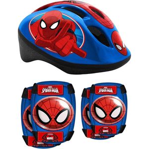 Marvel Spider-man Skatebescherming 5-delig 50-56 Cm Blauw/rood