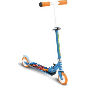 2-wiel kinderstep Hot Wheels opvouwbaar voetrem blauw