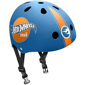 STAMP Skating Helmet Hot Wheels Jeugd, uniseks, blauw, 50-60 cm
