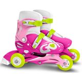 Skids Control Inline Skates Verstelbaar Roze/wit Maat 27-30