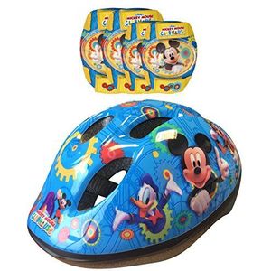Stamp - Disney Mickey, K865507, Fiets en voertuig voor kinderen, helm + elleboogbeschermer/kniebeschermer Mickey