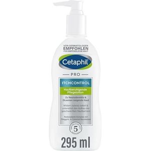 Cetaphil Pro ItchControl huidkalmerende verzorgende lotion, 295 ml, voor neurodermitis en eczeem, verlicht jeukende, geïrriteerde huid, met sheaboter, filaggrine en keramische bouwstenen