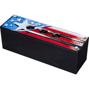 Bigben BT01USA Draagbare Luidspreker Mono Zwart, Blauw, Rood, Wit (5 h, Voeding via USB, Werkt op batterijen), Bluetooth luidspreker, Zwart, Wit, Blauw, Rood