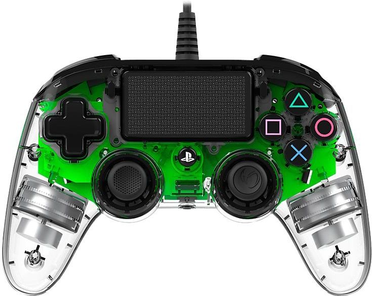 Nacon - Illuminated Wired Compact Controller - Groen - Voor PS4