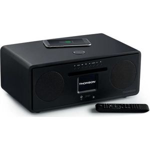 Thomson MIC500BT Compact Systeem Qi/DAB+/BT/W (DAB+, FM, NFC, Bluetooth, WiFi), Radio, Zwart