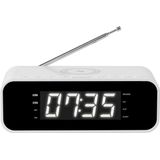 Thomson - CR221I - Wekkerradio - Wit - Dubbel Alarm - Inductie Oplader