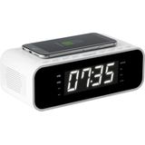 Thomson - CR221I - Wekkerradio - Wit - Dubbel Alarm - Inductie Oplader