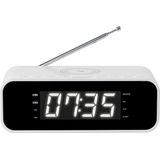 Thomson CR221I - Wekkerradio - Dubbel Alarm - Inductie Telefoon Oplader - Wit