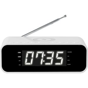Thomson - CR221I - Wekkerradio - Wit - Dubbel Alarm - Inductie Oplader
