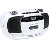 Thomson RK201CD - Draagbare Radio/Cassette/CD Speler - Wit - Stereo - AUX-IN