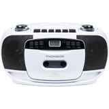 Thomson RK201CD - Draagbare Radio/Cassette/CD Speler - Wit - Stereo - AUX-IN