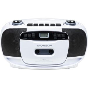 Thomson RK201CD - Draagbare Radio/Cassette/CD Speler - Wit - Stereo - AUX-IN