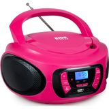 Bigben - CD62 - Radio CD Speler - Roze - Bluetooth/USB