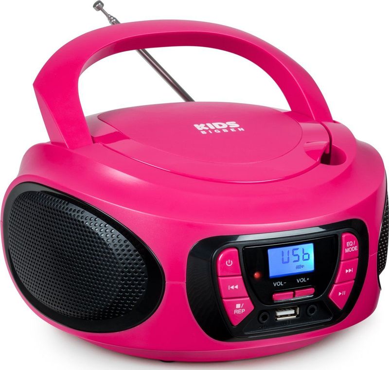 Bigben - CD62 - Radio CD Speler - Roze - Bluetooth/USB