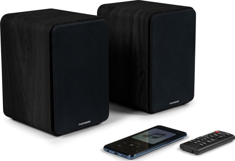 Thomson WS600DUO - Boekenplank Speaker Set - Zwart - 2 stuks
