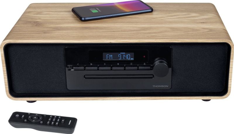 Thomson MIC300IBT - Microsysteem - Bruin/Zwart - Hout - 60W - Bluetooth, CD, USB