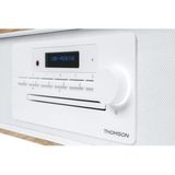 THOMSON - Bluetooth Microsysteem - Hout/Wit - CD/MP3/USB/FM Radio/DAB+ - 75W