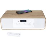 THOMSON - Bluetooth Microsysteem - Hout/Wit - CD/MP3/USB/FM Radio/DAB+ - 75W