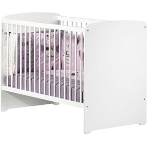 BABYPRIJS Babybed 120x60 - 3 posities - Wit - Nieuw Basic