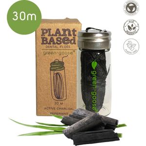Natuurlijk Dental Floss | Houtskool Flosdraad | Biologisch Afbreekbaar | Geen Plastic | Hervulbaar | Volwassenen