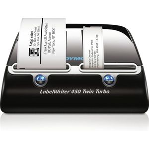 DYMO LabelWriter 450 Twin Turbo-labelmaker | Directe thermische labelprinter | Snel afdrukken van labels, barcodes en meer | Computerverbinding | Voor thuis en op kantoor