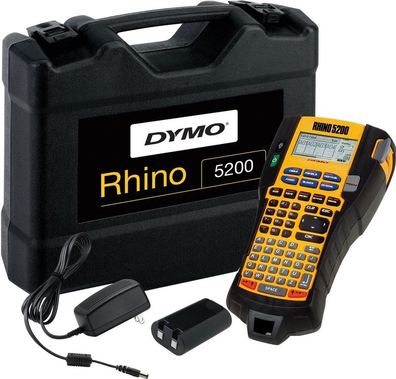 Dymo - Rhino 5200 - Labelprinter - Geel - Draagbaar - Inclusief Koffer