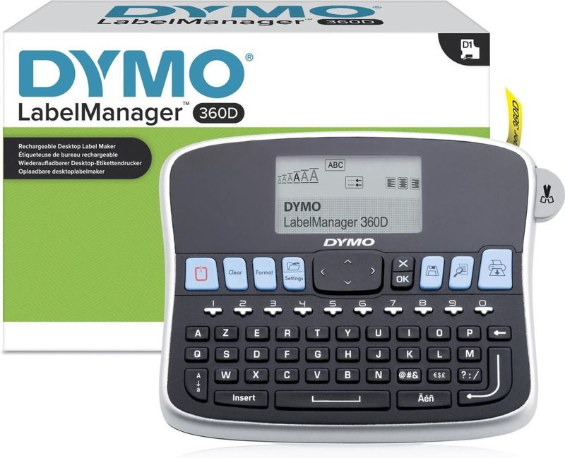 DYMO - LabelManager 360D - Etikettenprinter - Zwart - Oplaadbare batterij
