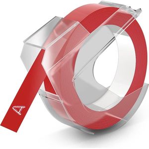 Dymo S0898150 - (9 mm) - Weiß auf rot - Tape