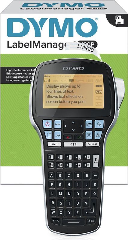 Dymo - LabelManager 420P - Etiketteringsapparaat - Zwart - Inclusief D1 Cassette