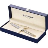 Waterman Hémisphère-vulpen | Roestvrij staal met 23k gouden rand | Fijne penpunt | Zwarte inkt | Cadeauverpakking