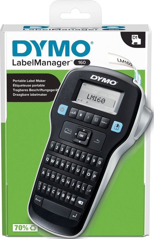 Dymo - LabelManager 160 - Labelprinter - Zwart - Draagbaar - QWERTY