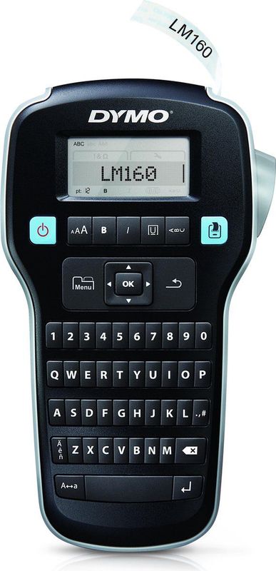 Dymo - LabelManager 160 - Beletteringsysteem - Zwart - QWERTY - Inclusief D1-startertape 12 mm