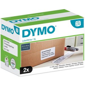 DYMO Etikettenrollen für Etikettendrucker S0947420 weiß, 102,0 x 59,0 mm, 2 x 575 Etiketten