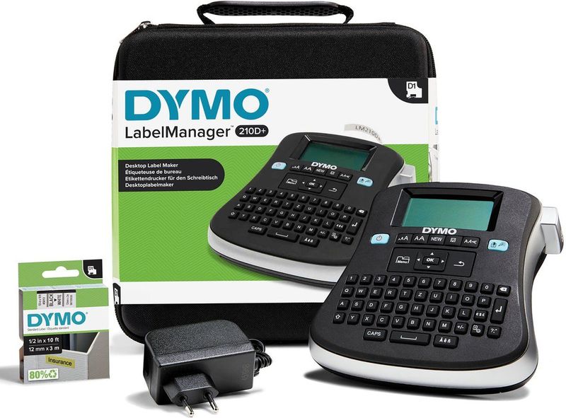 DYMO - LabelManager 210D - Labelmakerkit - Zwart-Wit - Inclusief D1-labels