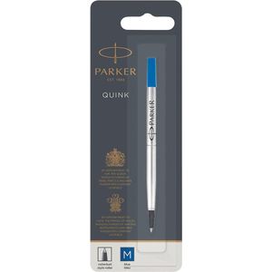 Parker rollerballpen inktvulling | medium punt | blauwe QUINK inkt | 1 stuk