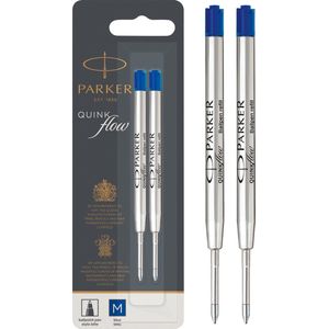 Ink refills Parker QUINKflow ballpoint pen | Medium point | Blue | Pack of 10