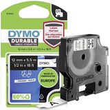 DYMO D1 Hoogpresterend Labeltape Zwart-Wit Label (12 mm x 5,5 m)