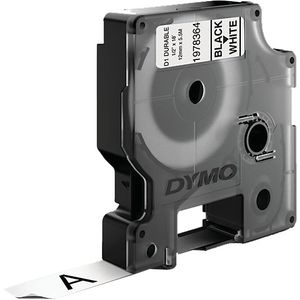 DYMO D1 Hoogpresterend Labeltape Zwart-Wit Label (12 mm x 5,5 m)