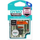DYMO Authentieke D1 duurzame etiketten | zwarte print op oranje tape | 12 mm x 3 m | Hoogwaardige labeltape voor LabelManager labelmakers