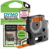 Dymo Durable 1978367 Schriftbänder Schwarz auf Orange (12 mm)