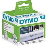 DYMO originele grote LabelWriter adreslabels | 36 mm x 89 mm | Rol van 260 stuks | Zwarte afdruk op wit | voor LabelWriter labelmakers