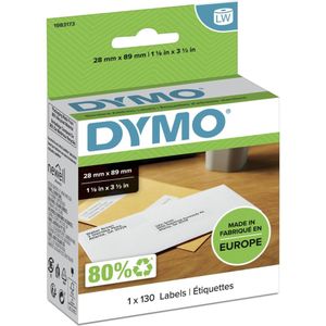DYMO LabelWriter Standard Adress-Etiketten, permanent, 89 x 28 mm, 1 x 130 Stück, weiß